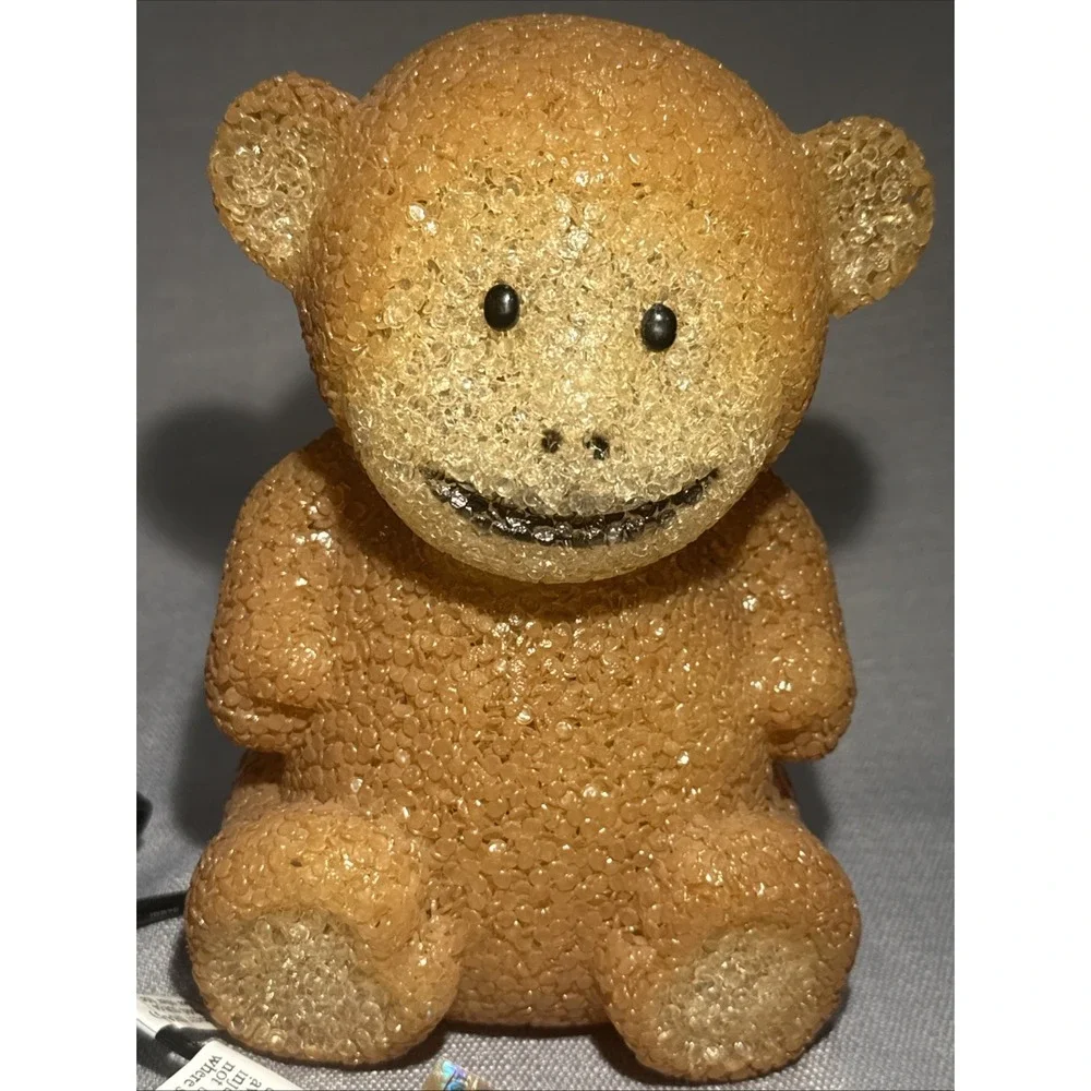 Melted Popcorn‎ Brown Monkey Lamp Night Light  With Plug No Lightbulb Not Tested